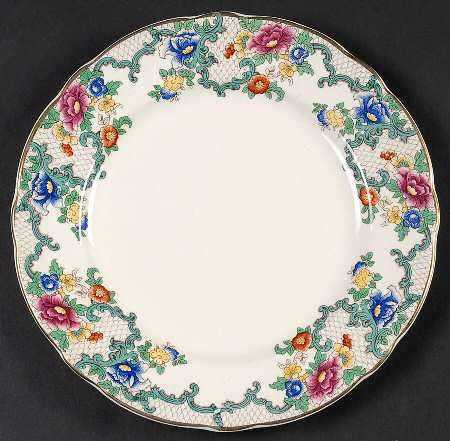 Floradora (Gold Trim, Scalloped) Salad Plate