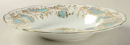 Gainsborough (White with Blue & Gold) Rim Soup Bowl