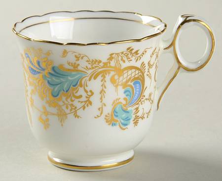 Gainsborough (White with Blue & Gold) Footed Demitasse Cup