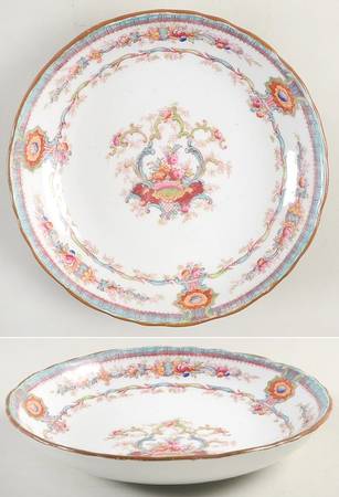 H9120 Aqua (Scalloped, White Background) Coupe Cereal Bowl