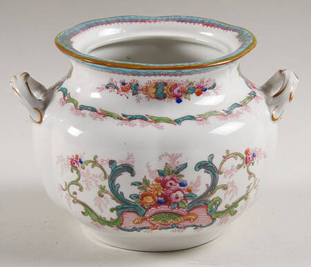 H9120 Aqua (Scalloped, White Background) Sugar Bowl No Lid