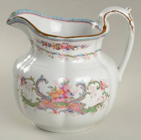 H9120 Aqua (Scalloped, White Background) 64 Oz Pitcher