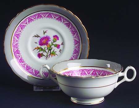 Jesdon Footed Cream Soup Bowl & Saucer Set