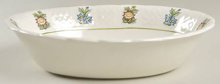 June Garden 9" Oval Vegetable Bowl