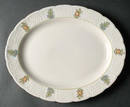 June Garden 15" Oval Serving Platter