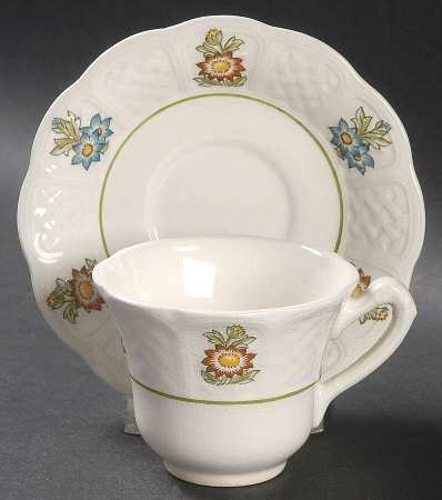 June Garden Flat Demitasse Cup & Saucer Set