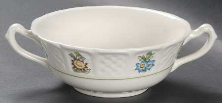 June Garden Flat Cream Soup Bowl
