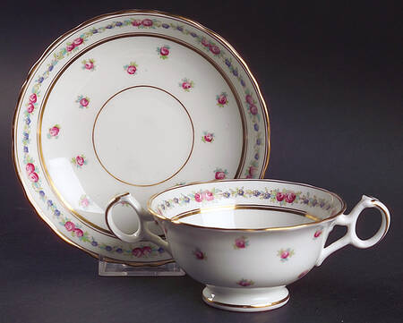 K3616 Footed Cream Soup Bowl & Saucer Set