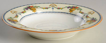 Malvern (Cream Rim, Urns) Rim Soup Bowl