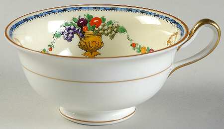 Malvern (Cream Rim, Urns) Footed Cup
