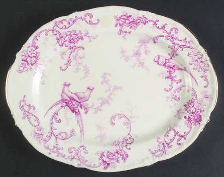 Marlborough Pink 12" Oval Serving Platter