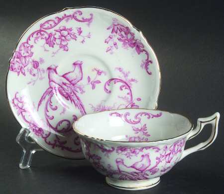 Marlborough Pink Footed Cup & Saucer Set
