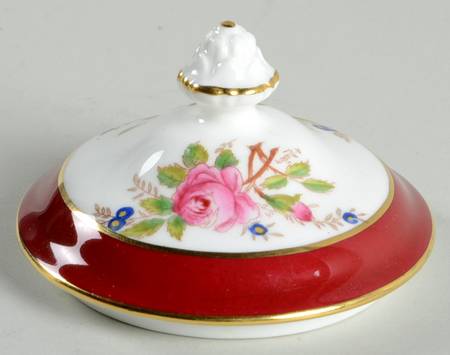 Miniver Rose Burgundy Lid for Sugar Bowl