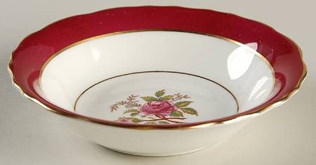 Miniver Rose Burgundy Fruit/Dessert (Sauce) Bowl