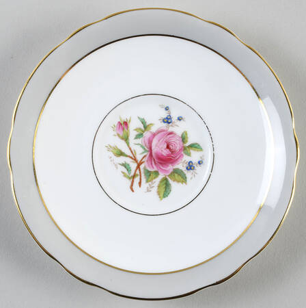 Miniver Rose Saucer for Footed Cream Soup Bowl