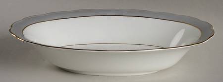 Miniver Rose 10" Oval Vegetable Bowl