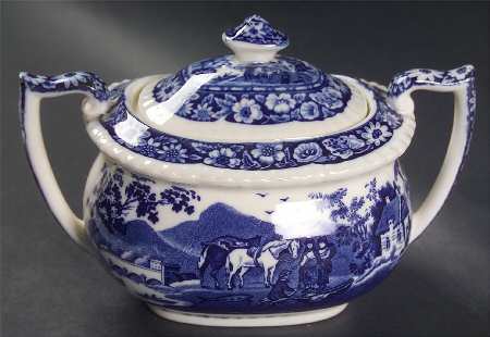 Native Blue Sugar Bowl & Lid