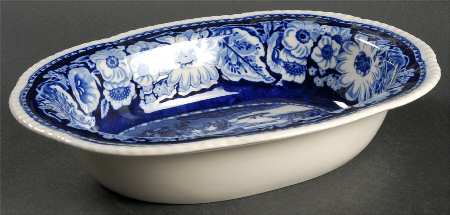 Native Blue 9" Oval Vegetable Bowl