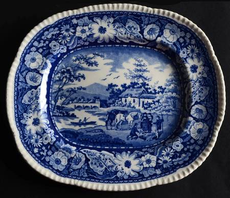 Native Blue 11" Oval Serving Platter