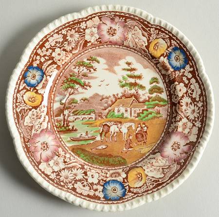 Native Brown Multicolor (Multicolor Border) Bread & Butter Plate