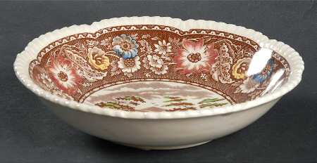 Native Brown Multicolor (Multicolor Border) Coupe Cereal Bowl