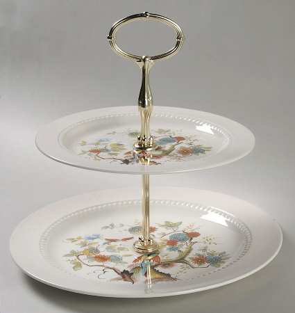 Paradise 2 Tiered Serving Tray (Dinner & Salad Plate)
