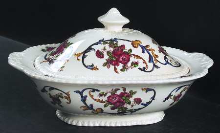 Premier Rose Oval Covered Vegetable by Royal Cauldon