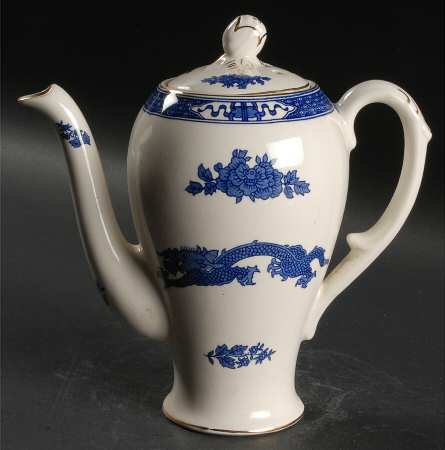Dragon (Gold Trim) Mini Coffee Pot & Lid