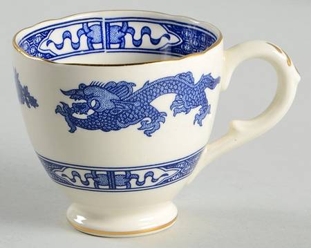 Dragon (Gold Trim) Footed Demitasse Cup