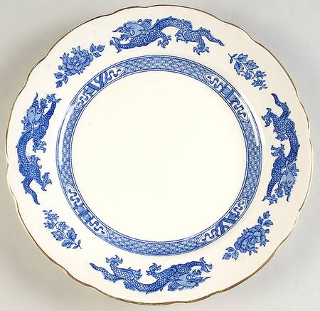 Dragon (Gold Trim) Luncheon Plate