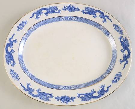 Dragon (Smooth) 14" Oval Serving Platter