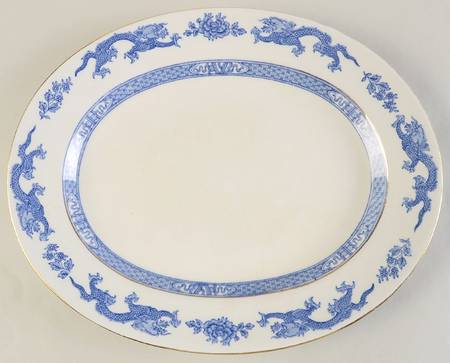 Dragon (Smooth) 12" Oval Serving Platter