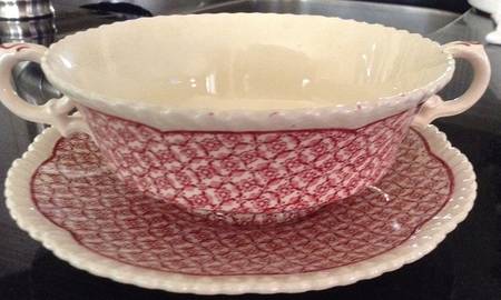 ROC53 Footed Cream Soup Bowl & Saucer Set