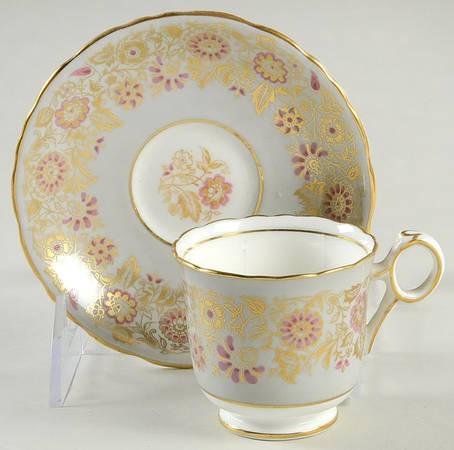 Romney Gray Footed Demitasse Cup & Saucer Set
