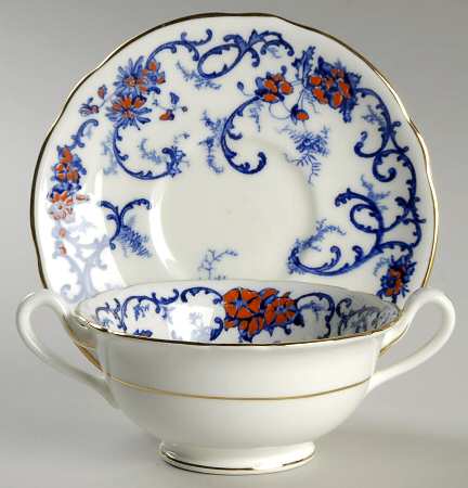 Shangri La Footed Cream Soup Bowl & Saucer Set