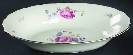 Shrewsbury (Gold Trim) 10" Oval Vegetable Bowl