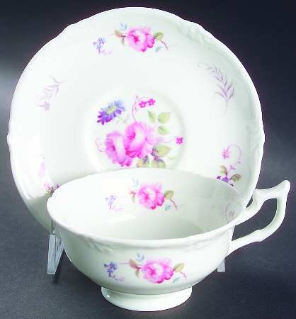 Shrewsbury (No Trim) Footed Cup & Saucer Set