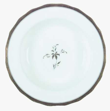 Tea Leaf Rim Soup Bowl
