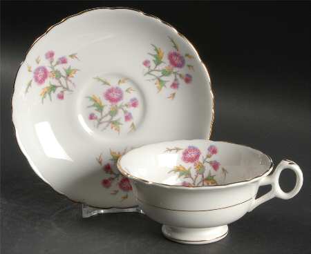 Thistle Footed Cup & Saucer Set
