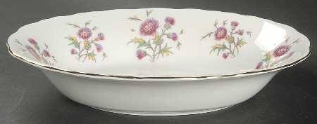 Thistle 10" Oval Vegetable Bowl