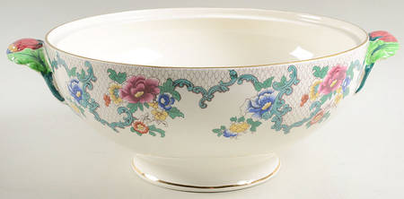 Victoria (Scalloped, Gold Trim) Tureen No Lid