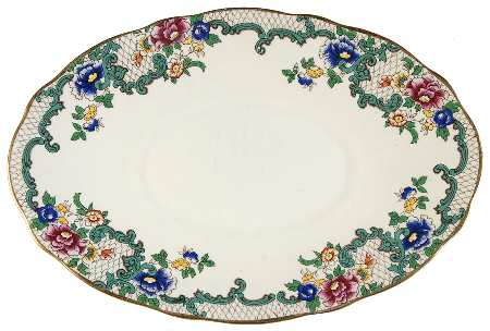 Victoria (Scalloped, Gold Trim) Underplate for Gravy Boat