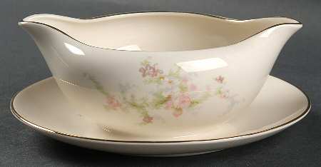 Appleblossom Gravy Boat with Attached Underplate
