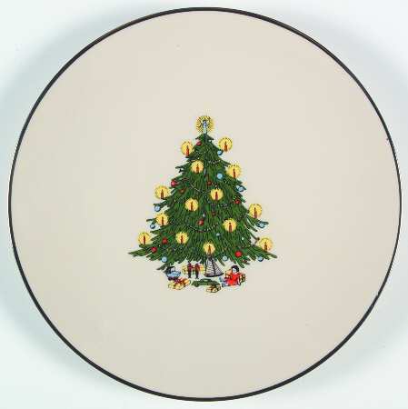 Christmas (Platinum Trim) Salad Plate