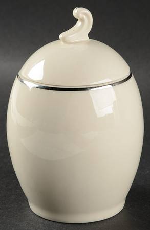 Simplicity Platinum Sugar Bowl & Lid