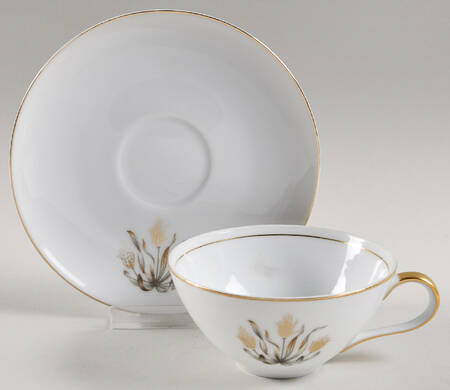 Golden Harvest Flat Cup & Saucer Set