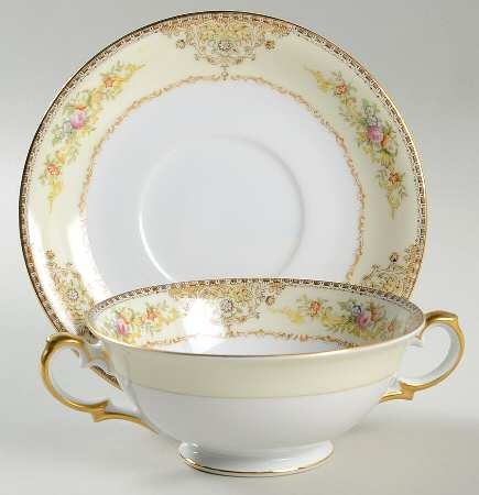 Jackson Footed Cream Soup Bowl & Saucer Set