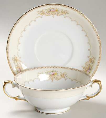 Norwich Footed Cream Soup Bowl & Saucer Set