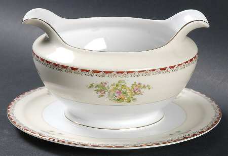 Oneida Gravy Boat with Attached Underplate
