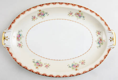 Rutland (Smooth Verge, Japan) 17" Oval Serving Platter